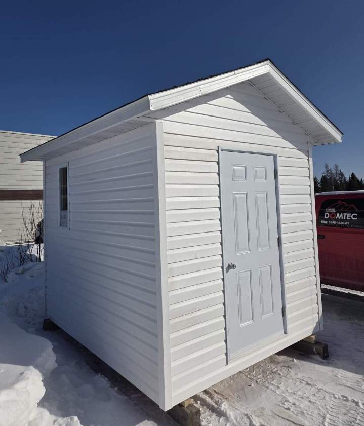 Vinyle blanc, bardeaux noir