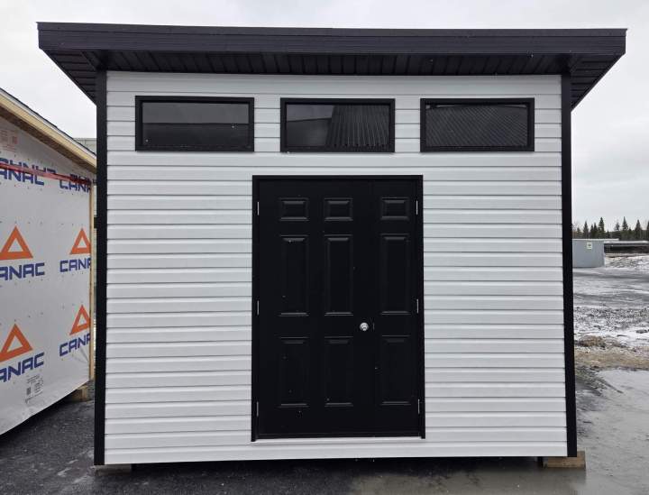 Vinyle blanc, coins noir